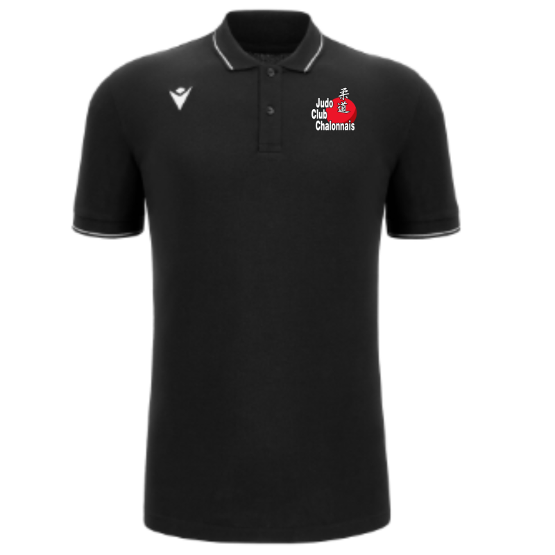 Polo MACRON COMEDY ECO Noir JCC - JCC