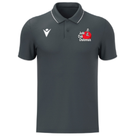 Polo MACRON DRACO HERO anthracite/Blanc JCC - JCC